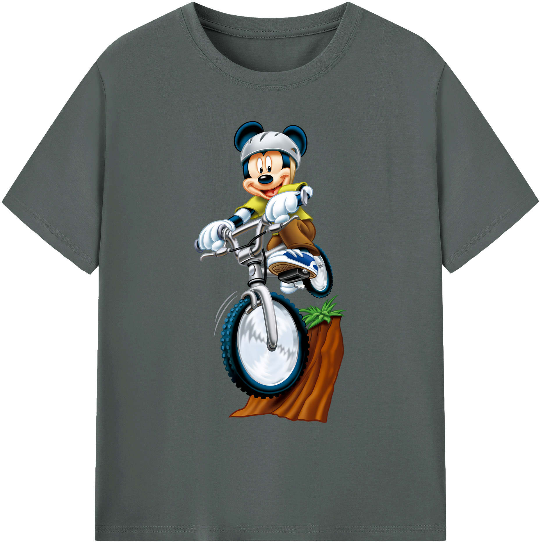 ミッキーマウス Mickey Mouse 綿100％ メンズ半袖Tシャツ｜肌触りやわらか＆通気性